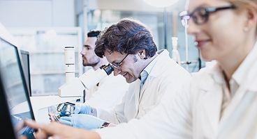 scientists working in lab