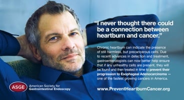 ASGE Prevent Heartburn Cancer Campaign Poster